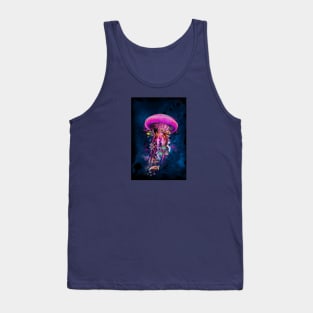 Pink Electric Jellyfish World Tank Top